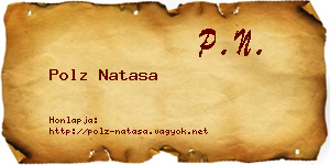 Polz Natasa névjegykártya